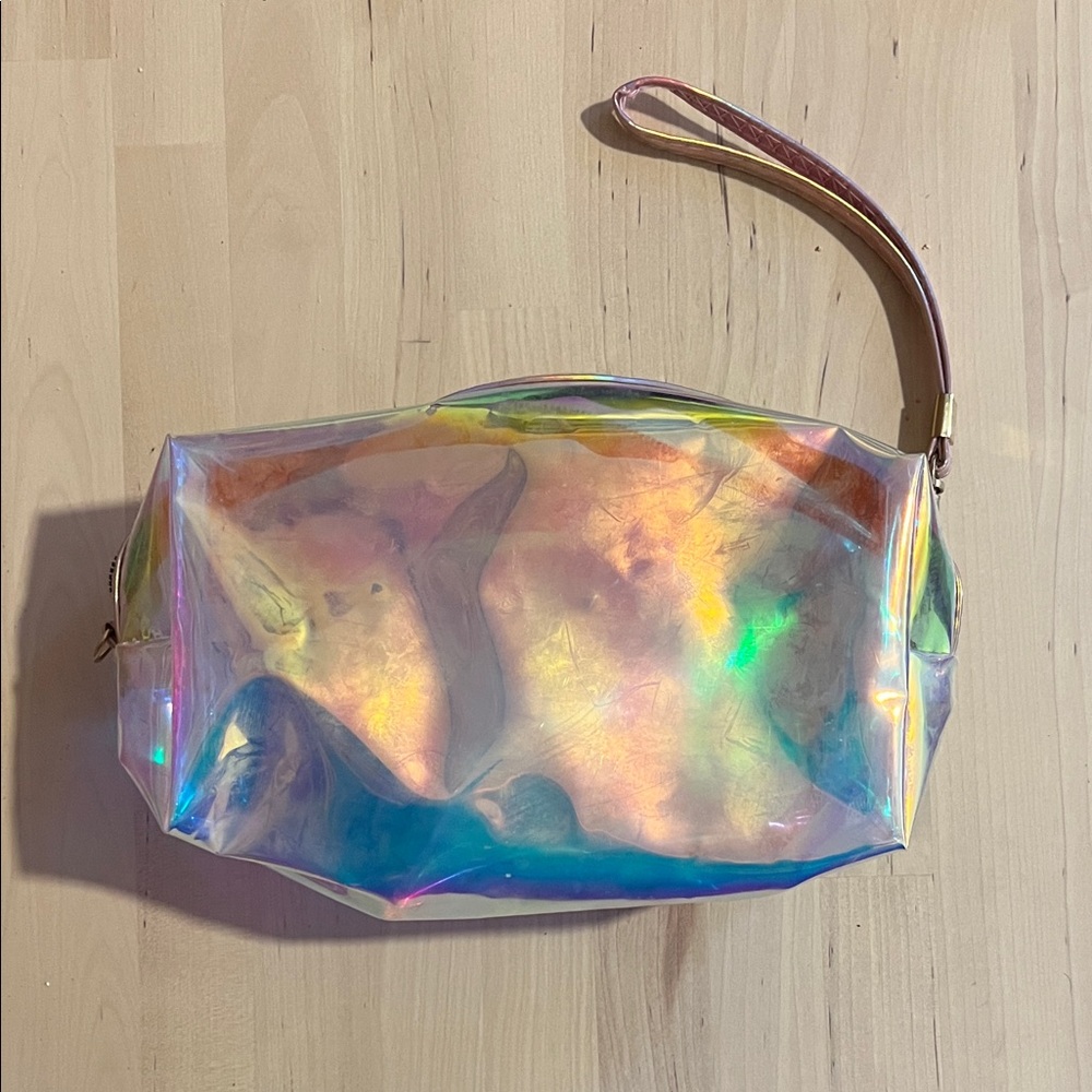 Holographic Wristlet Clutch or Makeup bag